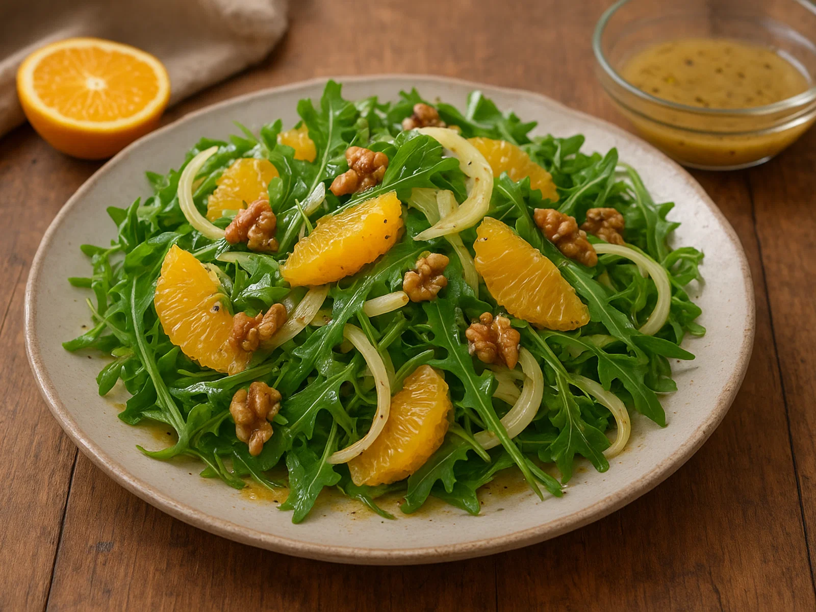 Orangen-Rucola-Salat mit Fenchel