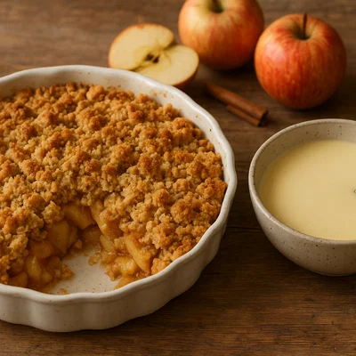 Apfel-Zimt-Crumble mit Vanille