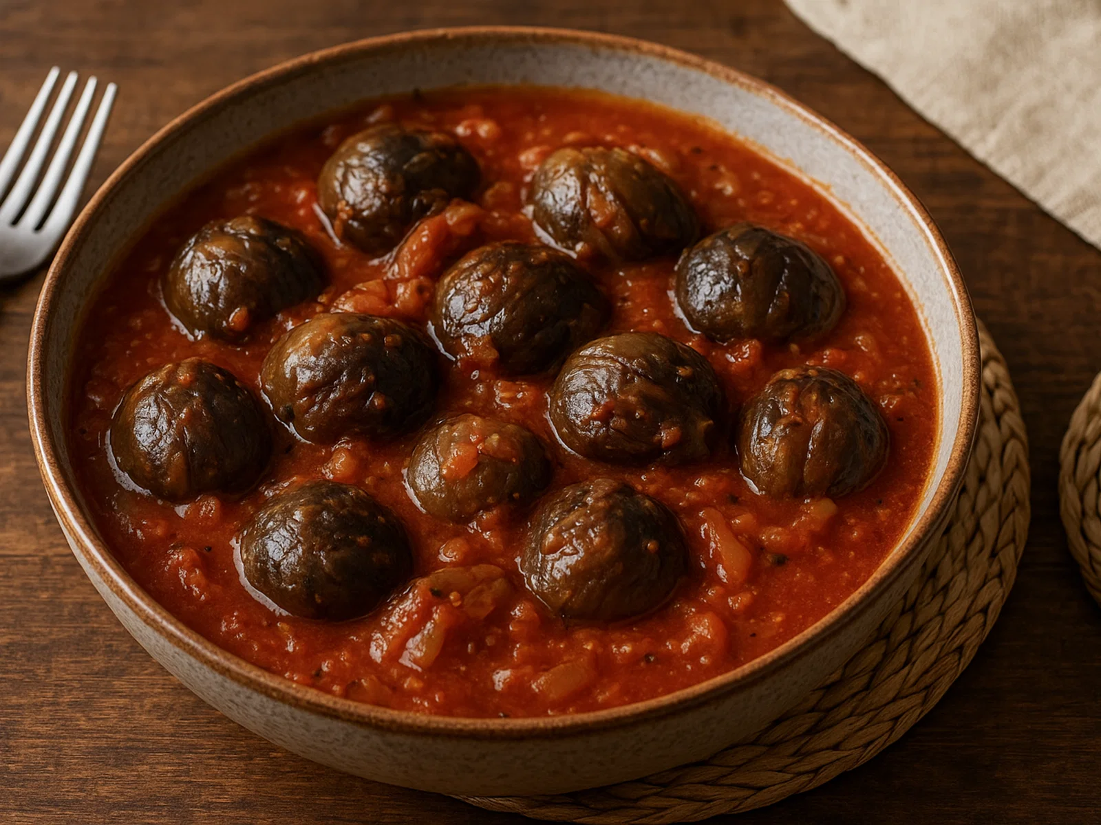 Impwa – Afrikanische Auberginen in würziger Tomatensauce