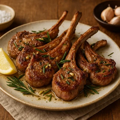 Lammkoteletts mit Rosmarin und Knoblauch