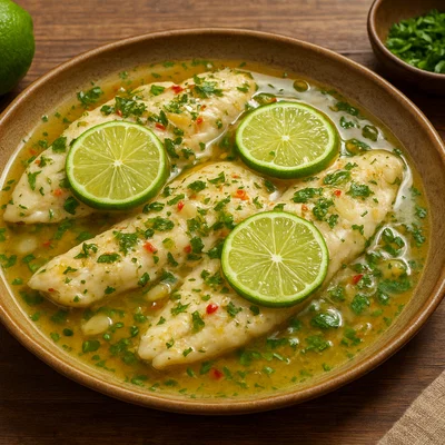 Cayman-Style gedünsteter Fisch mit Limette und Kräutern