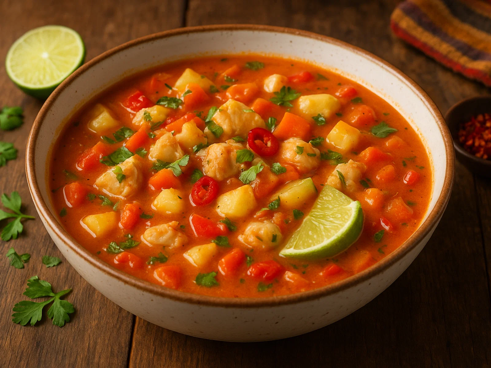 Karibische Conch Chowder mit Kokosmilch