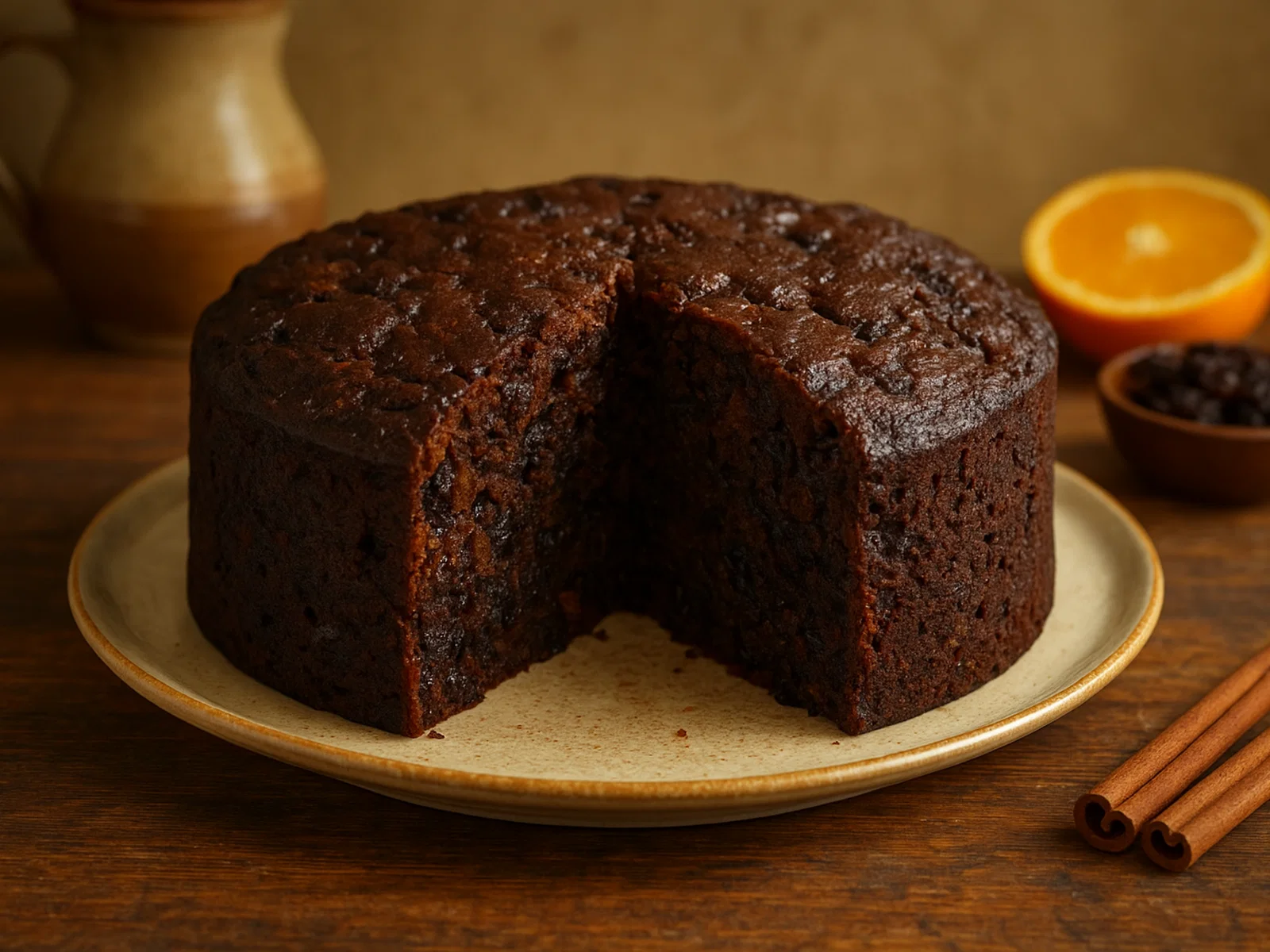 Schwarzer Kuchen (karibischer Rum-Weihnachtskuchen)