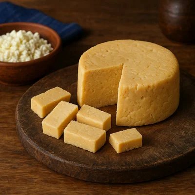 Hausgemachter Chhurpi (Himalaya-Käse aus Milch)
