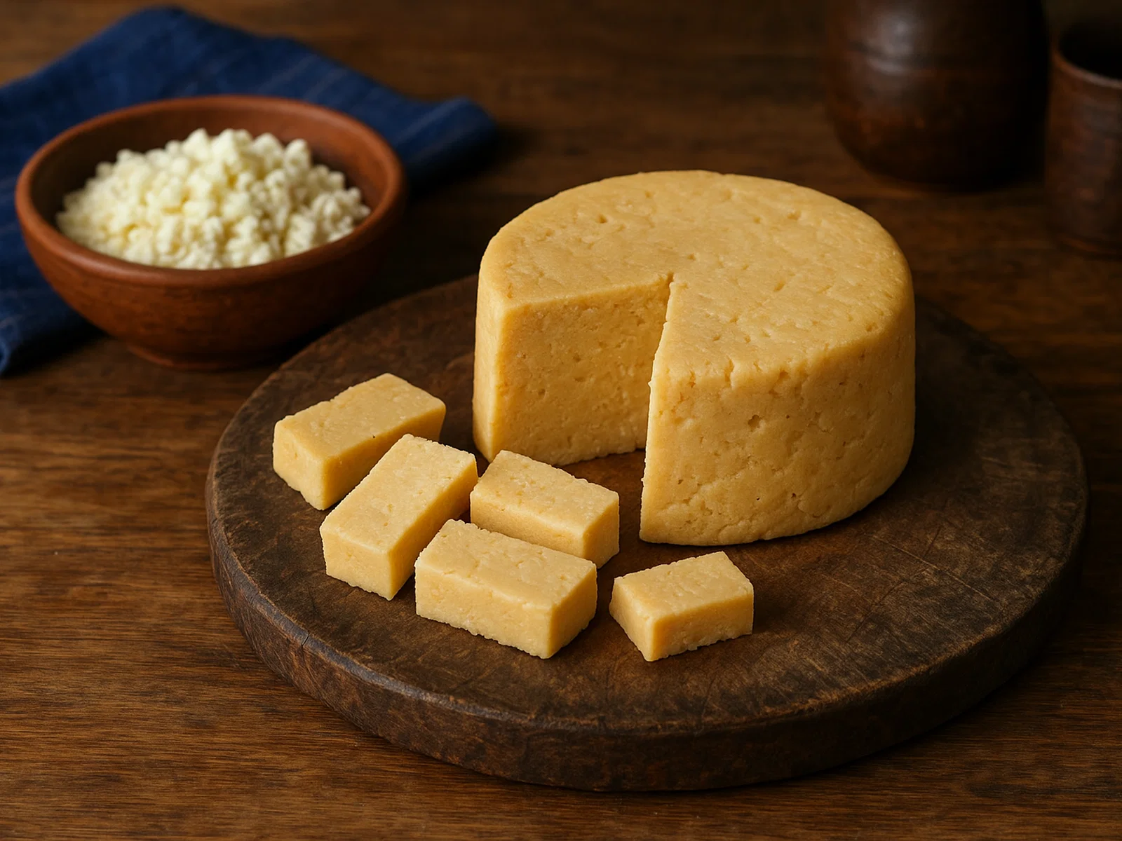 Hausgemachter Chhurpi (Himalaya-Käse aus Milch)