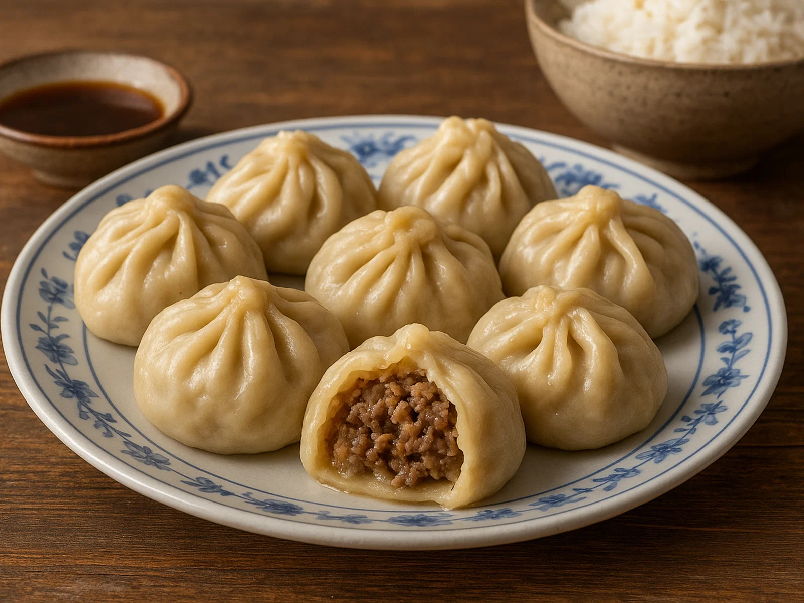 Mongolische Bansh (gedämpfte Teigtaschen)