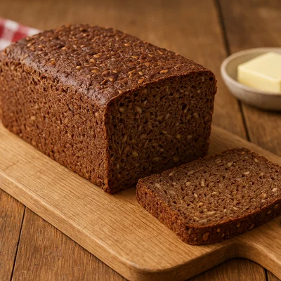 Dänisches Rugbrød (dichtes Roggenvollkornbrot)