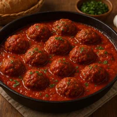 Rindfleischbällchen in aromatischer Tomatensauce