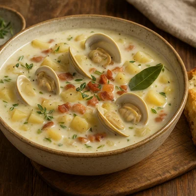 Cremige Clam Chowder nach New-England-Art