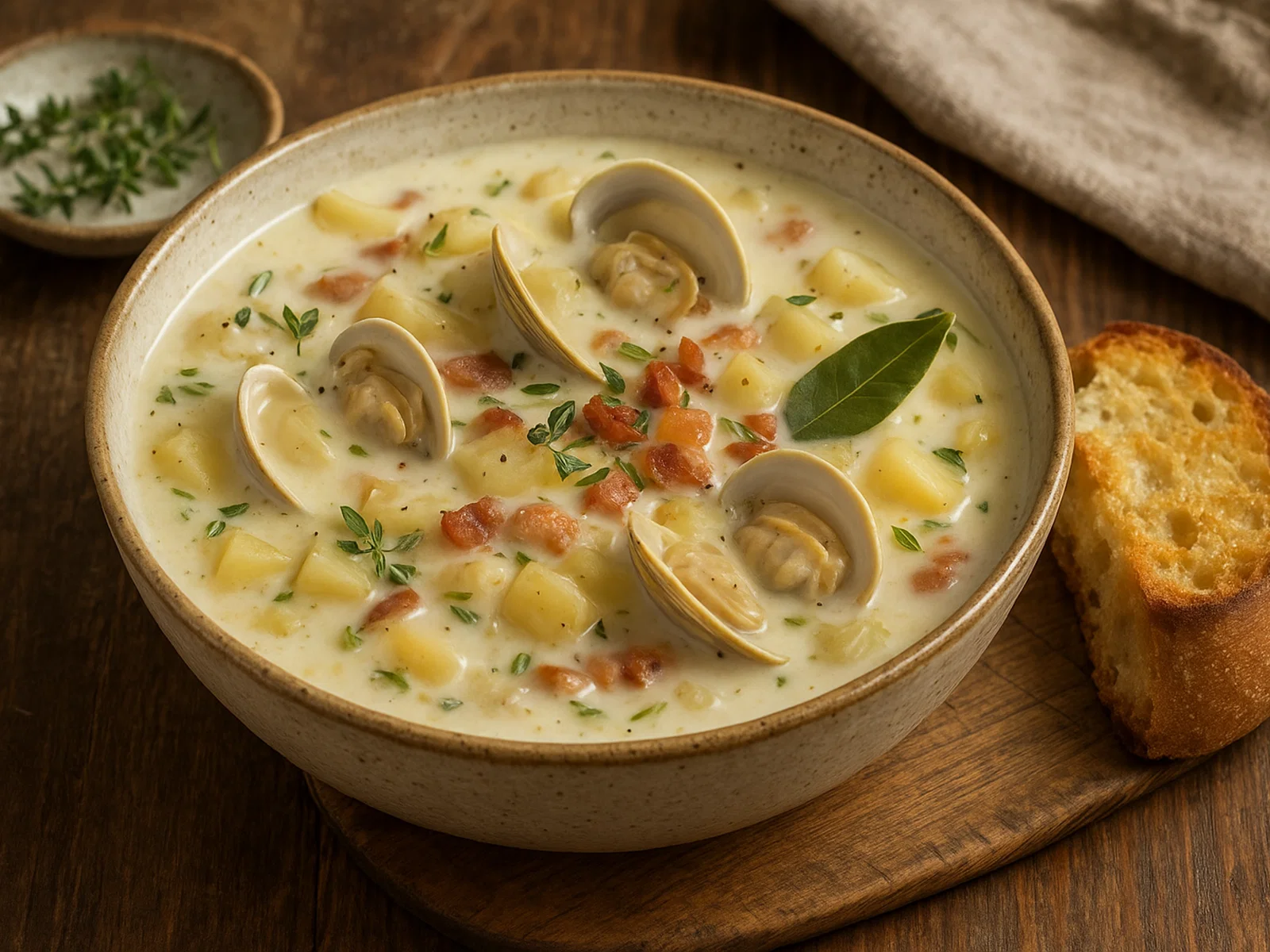 Cremige Clam Chowder nach New-England-Art