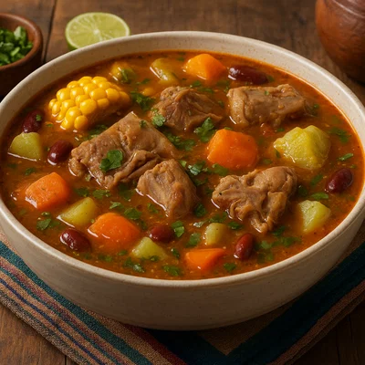 Sopa de Patas (Salvadorianische Rinderfußsuppe)