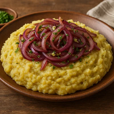 Mangú – Dominikanisches Kochbananen-Püree mit Zwiebeln