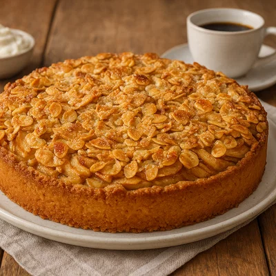 Apfelkuchen mit knuspriger Mandelkruste