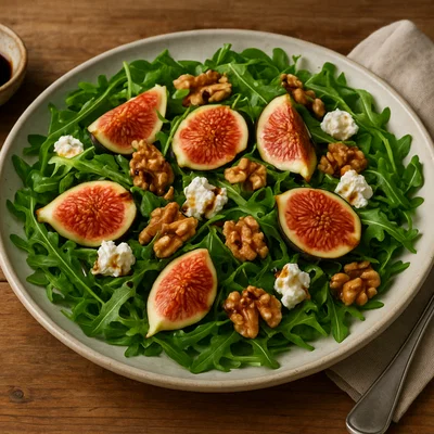 Feigen-Salat mit Rucola und Walnüssen