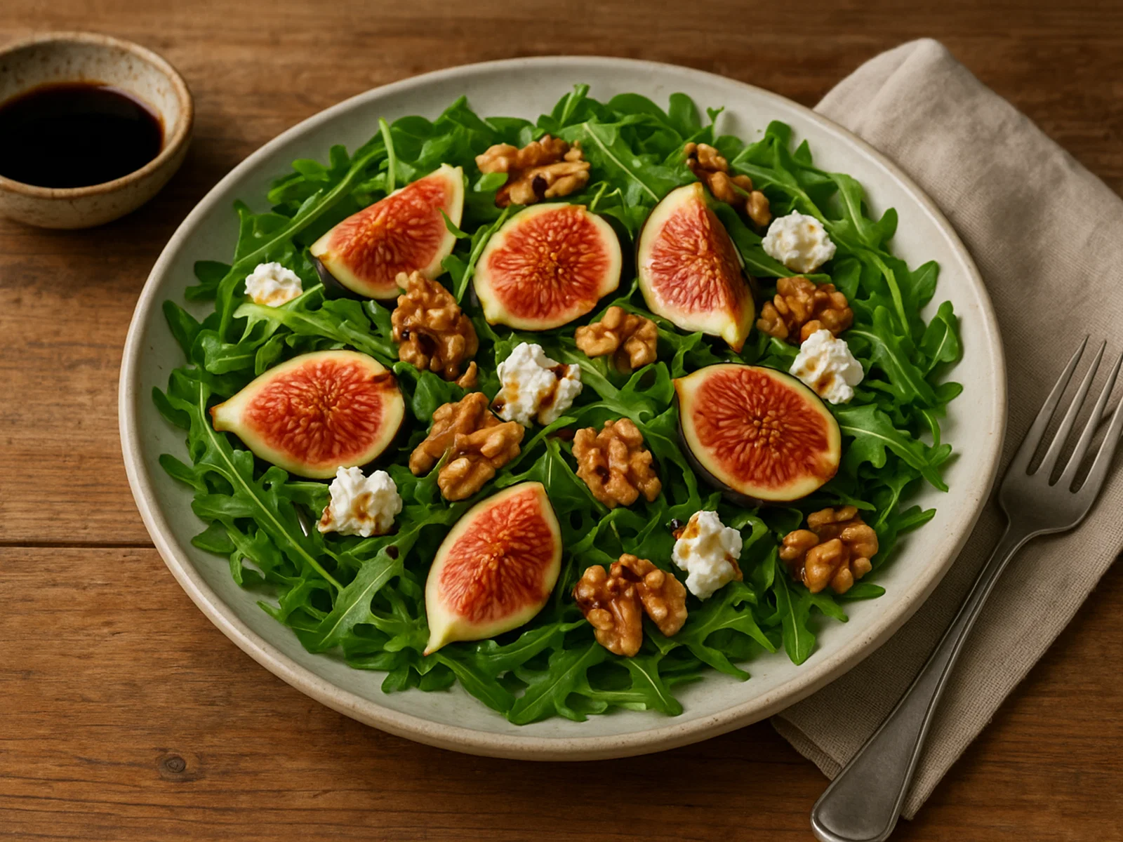 Feigen-Salat mit Rucola und Walnüssen