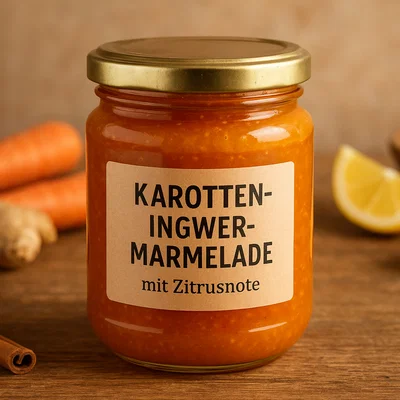 Karotten-Ingwer-Marmelade mit Zitrusnote