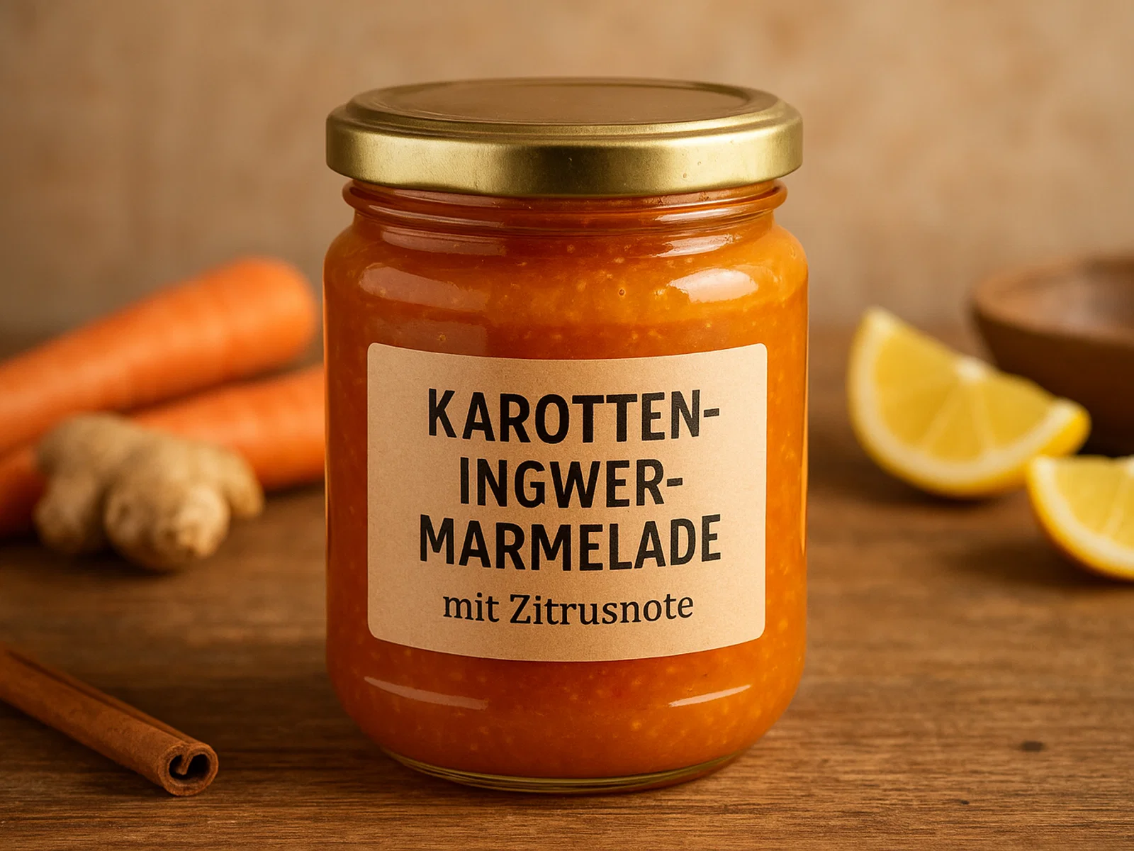 Karotten-Ingwer-Marmelade mit Zitrusnote