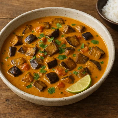 Auberginen-Curry mit Kokosmilch
