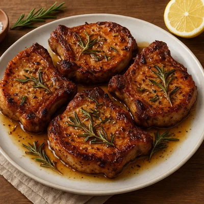 Rosmarin-Honig-Schweinekoteletts
