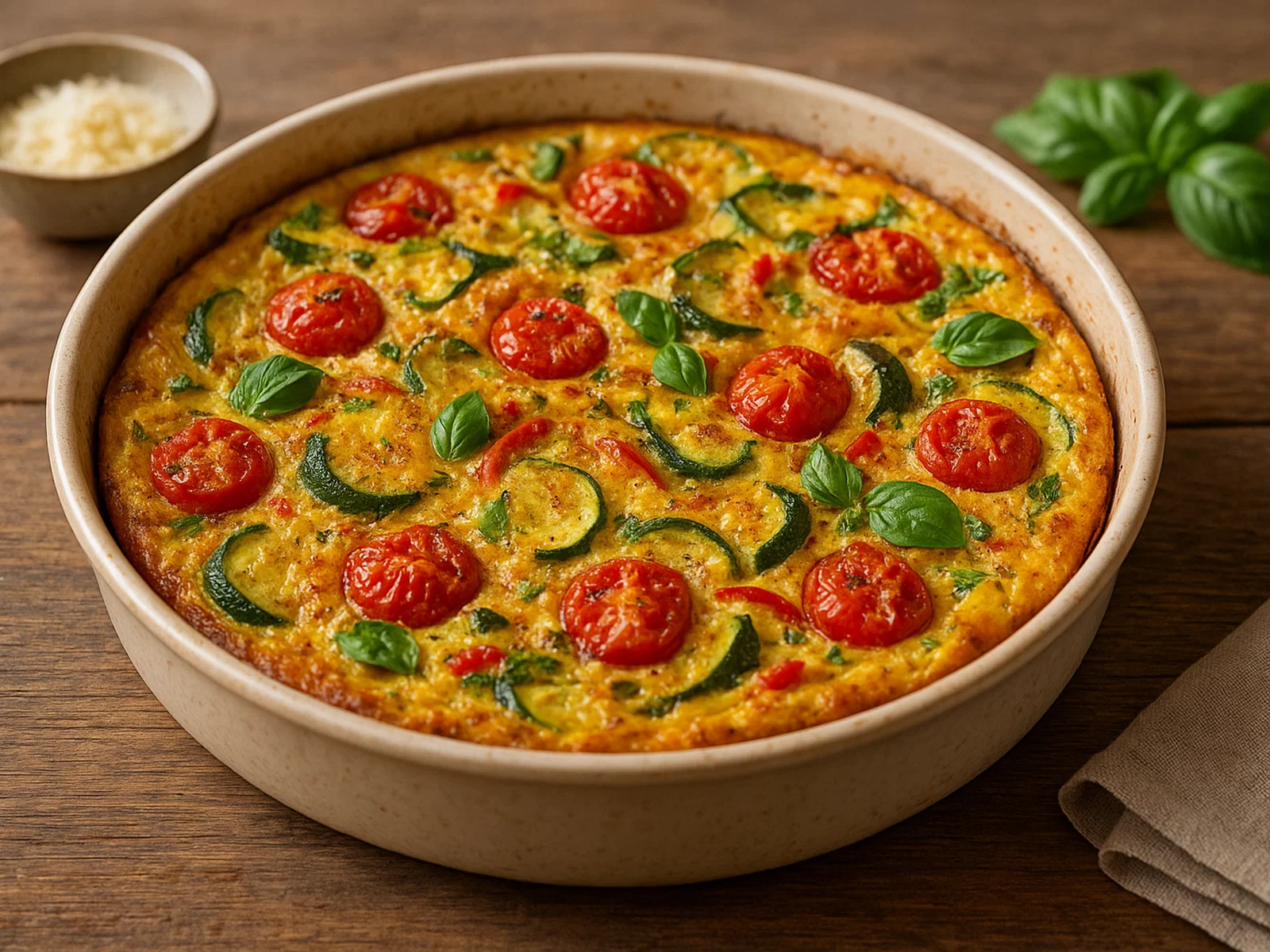 Gemüse-Frittata mit Kirschtomaten