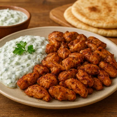 Hähnchen-Gyros mit Tzatziki
