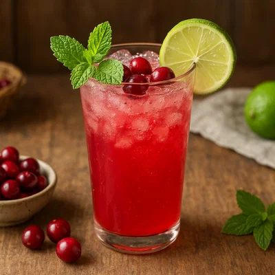 Cranberry-Minze-Fizz