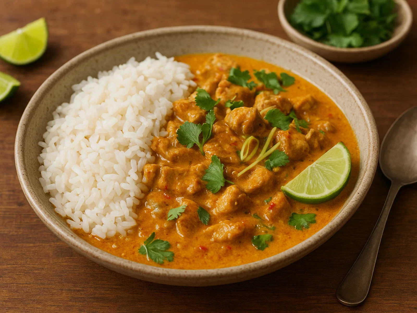 Pikantes Schweinefleisch-Curry mit Kokosmilch