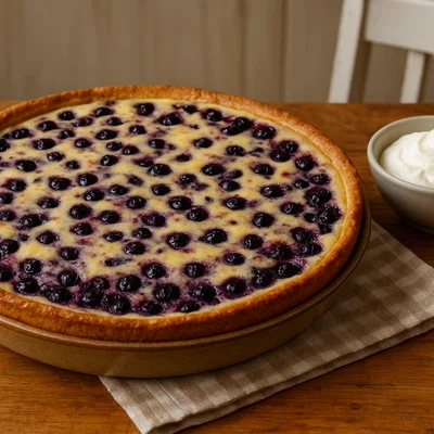 Finnischer Mustikkapiirakka (Blaubeerkuchen)