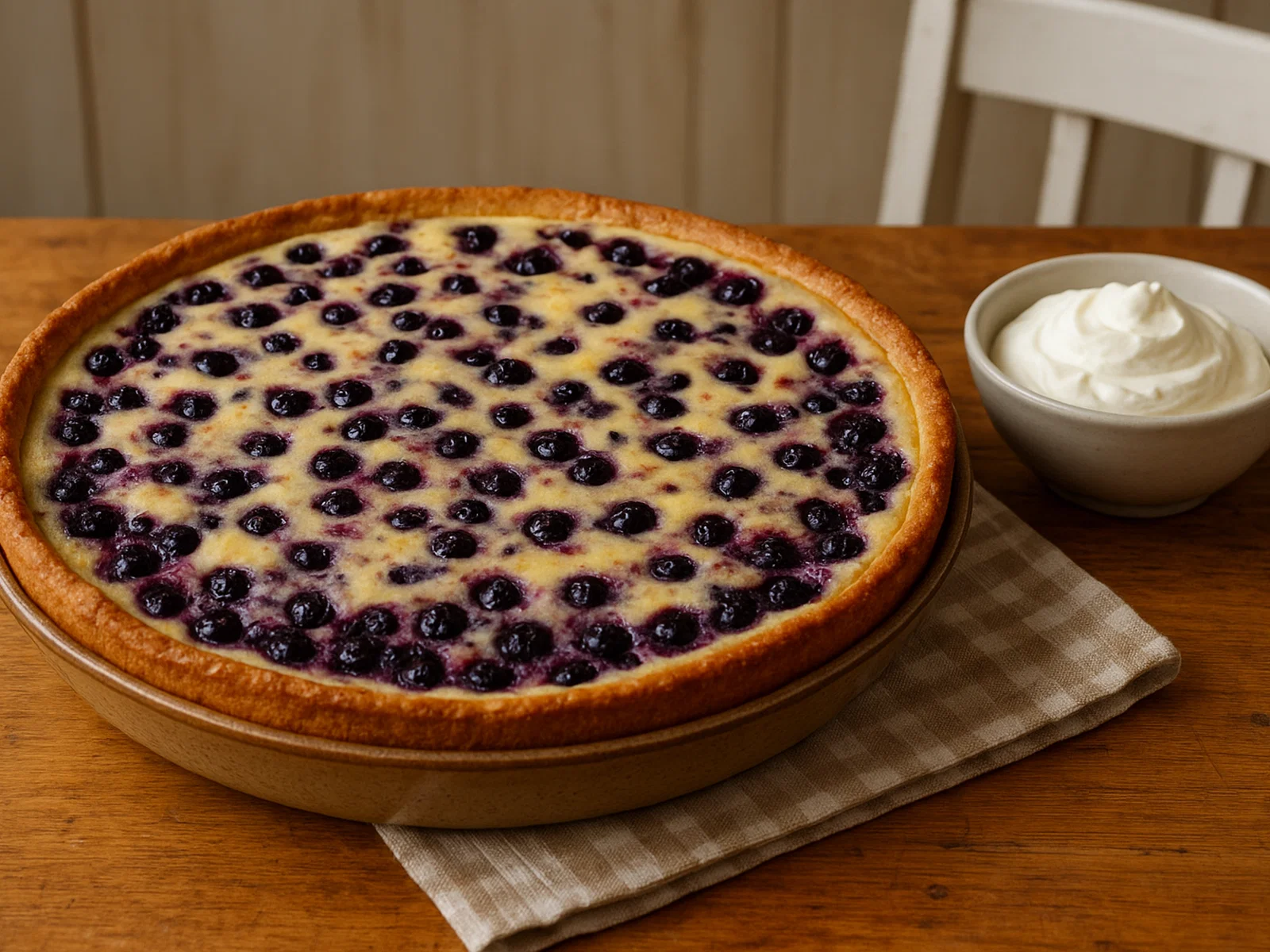 Finnischer Mustikkapiirakka (Blaubeerkuchen)