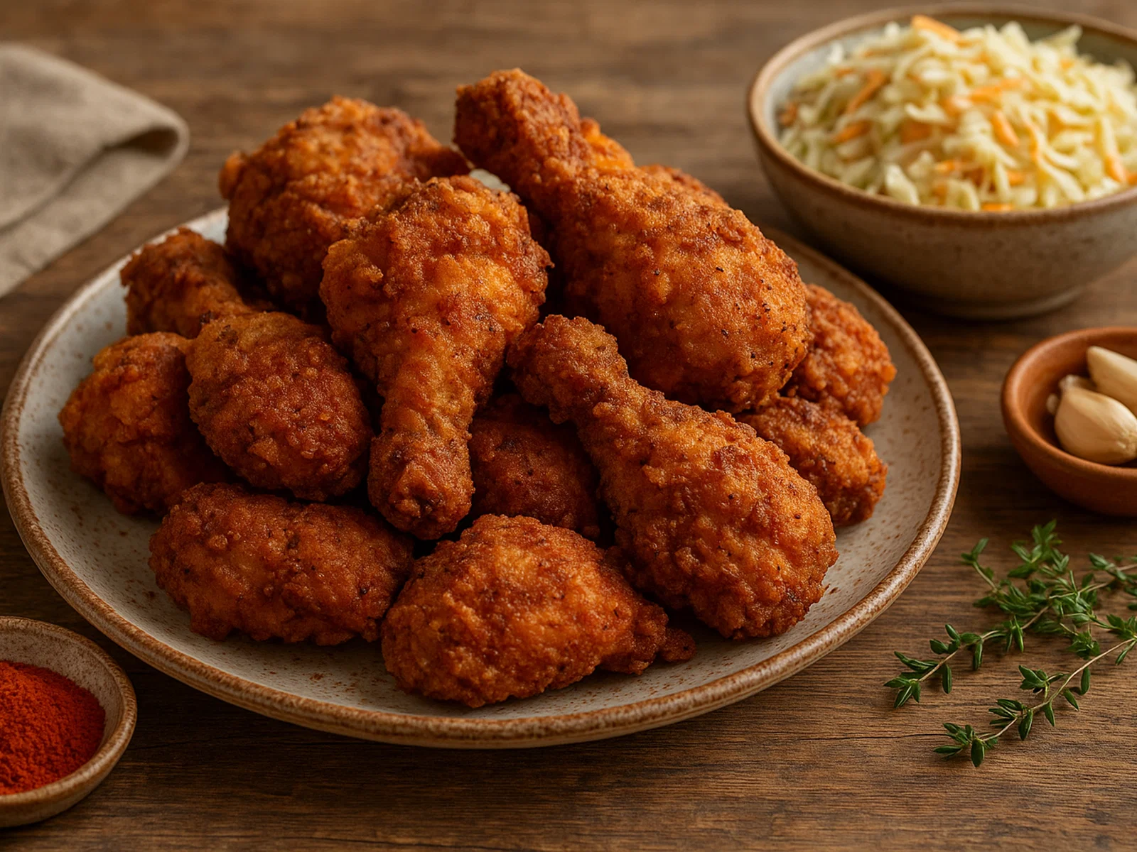 Knusprig frittierte Hähnchenstücke