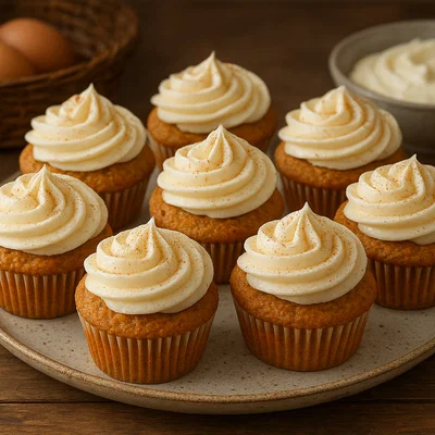 Süße Karotten-Muffins mit Frischkäse-Frosting
