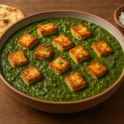 Saag Paneer – Cremiger Spinat mit gebratenem Paneer