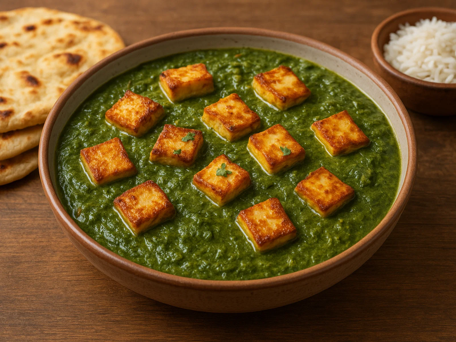 Saag Paneer – Cremiger Spinat mit gebratenem Paneer