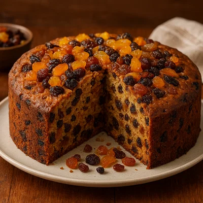 Antarktischer Früchtekuchen mit Zitrusnote