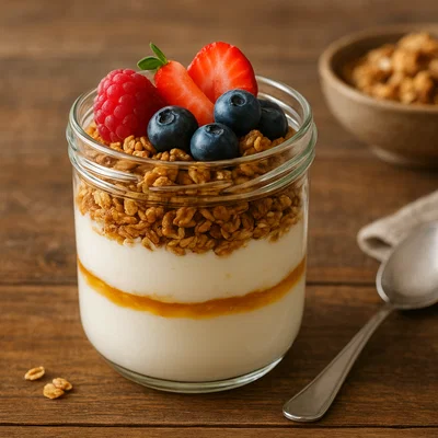 Joghurt mit Honig und knusprigem Granola
