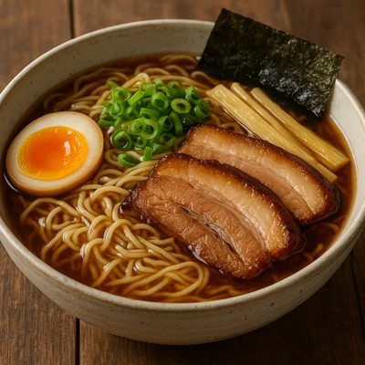 Authentisches Shoyu-Ramen mit Schweinebauch