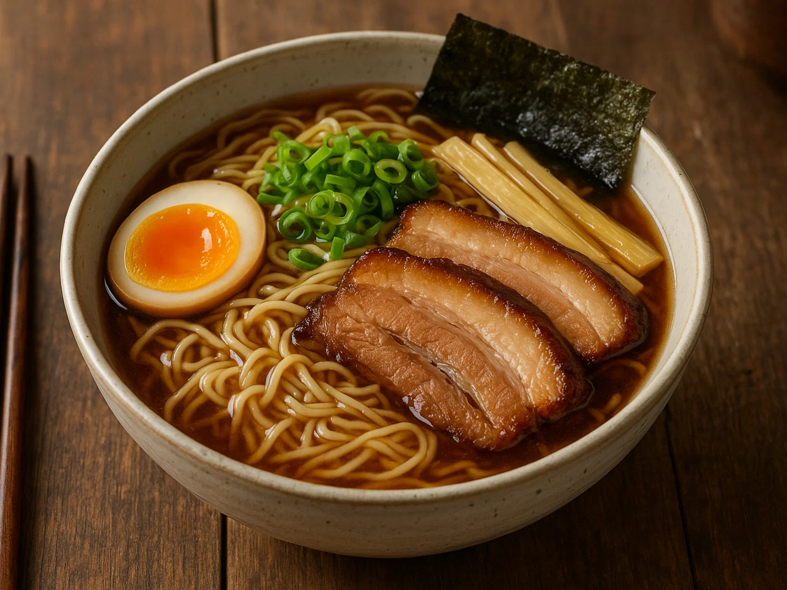 Authentisches Shoyu-Ramen mit Schweinebauch