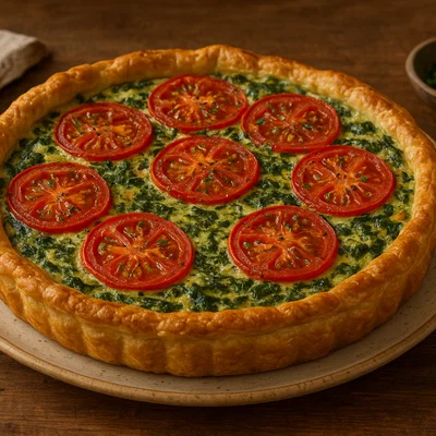 Spinat-Tomaten-Tarte mit Blätterteig