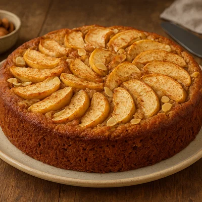 Saftiger Apfel-Mandel-Kuchen mit Zimt und Vanille