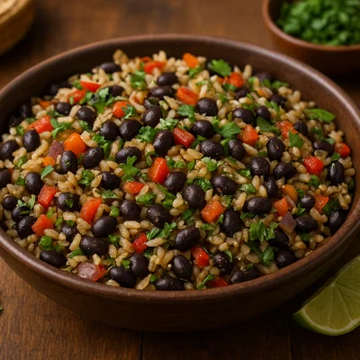 Pinto Gallo Vegano (Costa-ricanischer Reis mit schwarzen Bohnen)