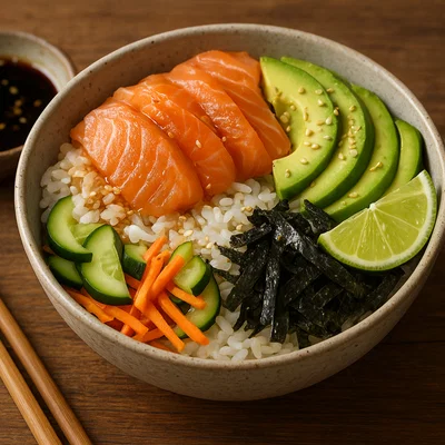 Sushi-Bowl mit Lachs