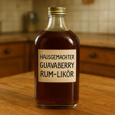 Hausgemachter Guavaberry Rum-Likör