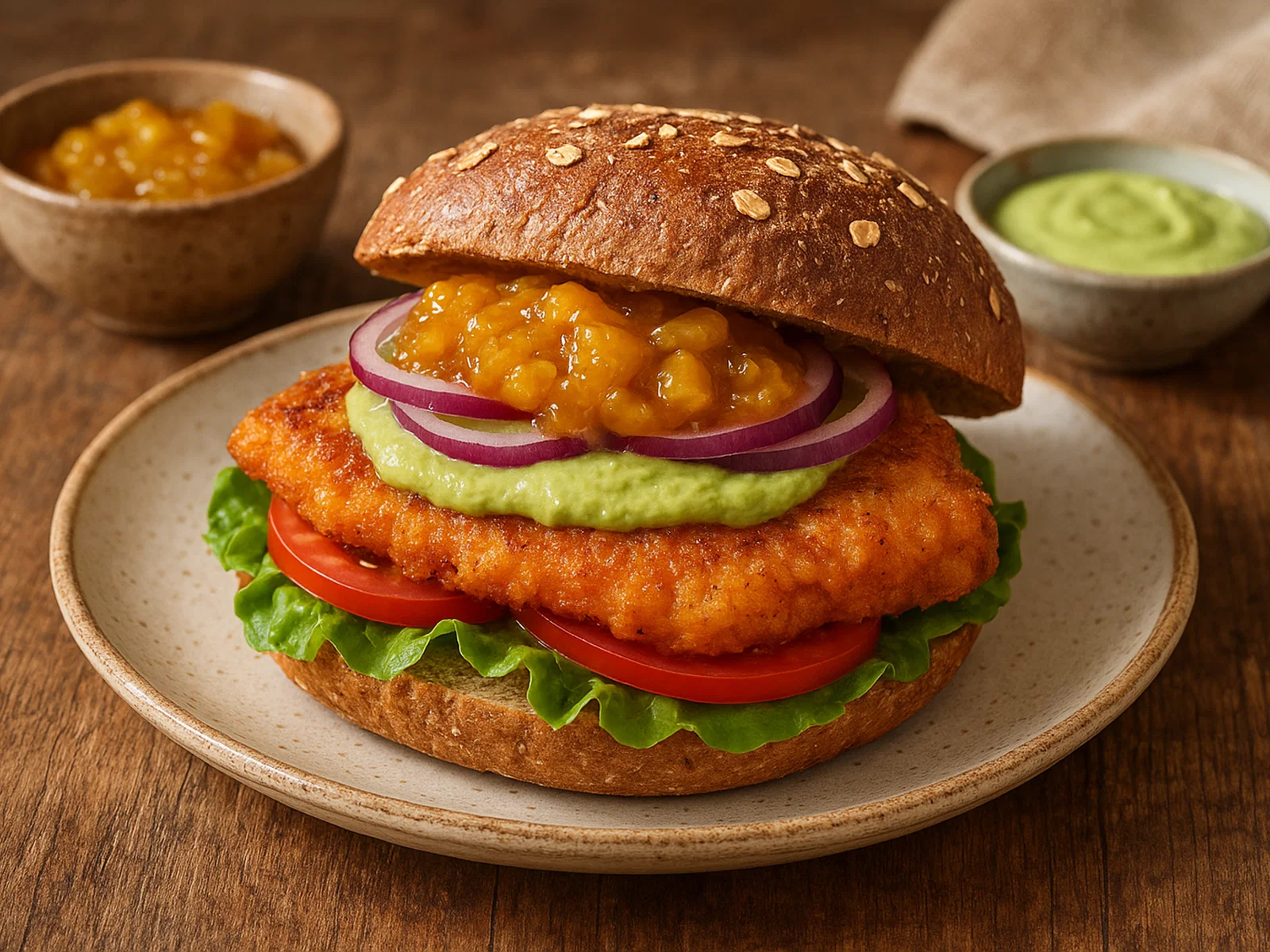 Bermuda Fisch Sandwich mit Avocado-Sauce
