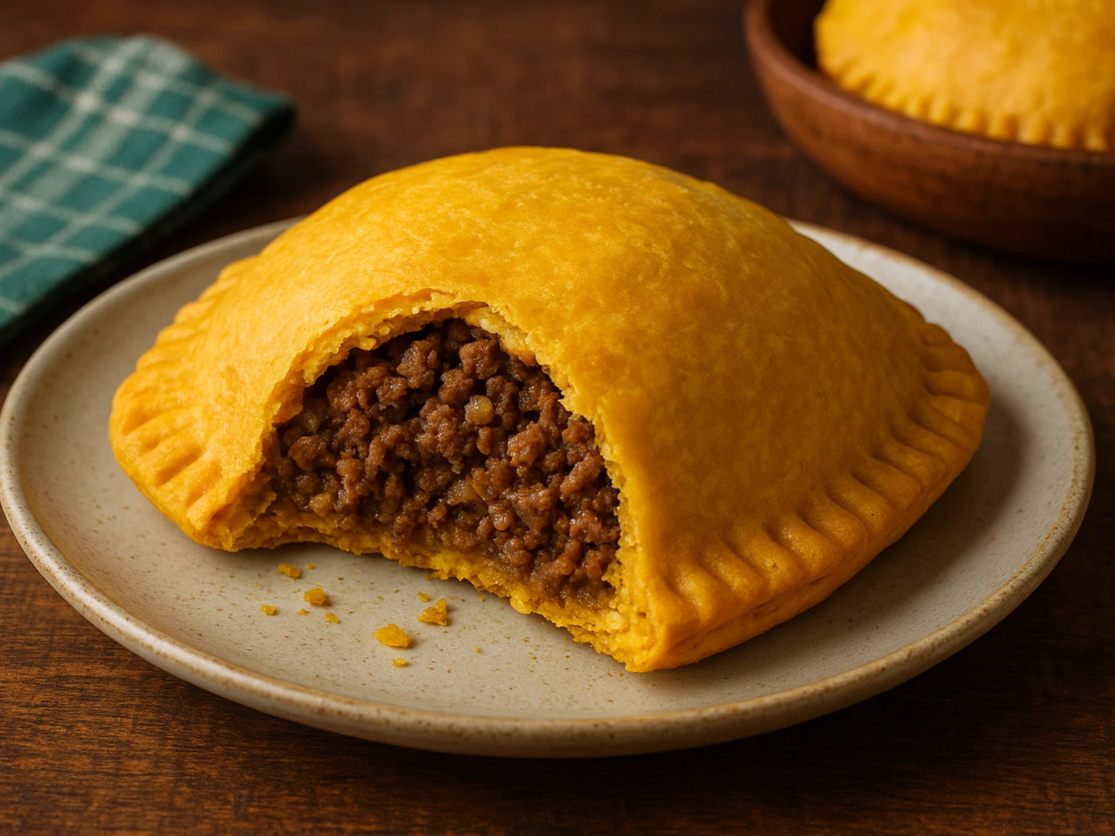 Jamaikanische Rindfleisch-Patties