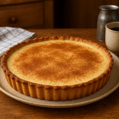Melktert – südafrikanischer Milchkuchen mit Zimt