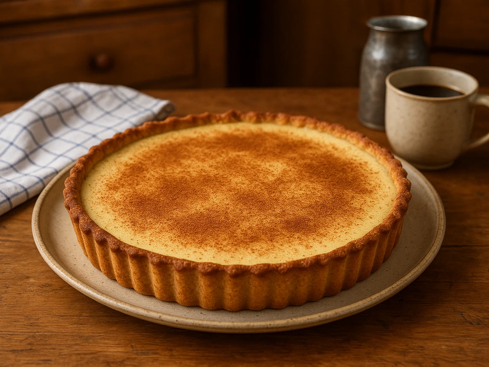 Melktert – südafrikanischer Milchkuchen mit Zimt