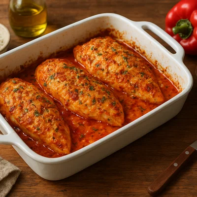 Paprika-Parmesan-Hähnchen aus dem Ofen
