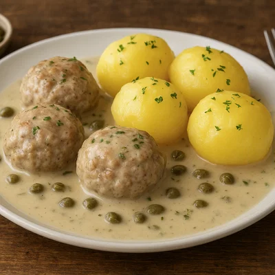 Königsberger Klopse mit cremiger Kapernsauce
