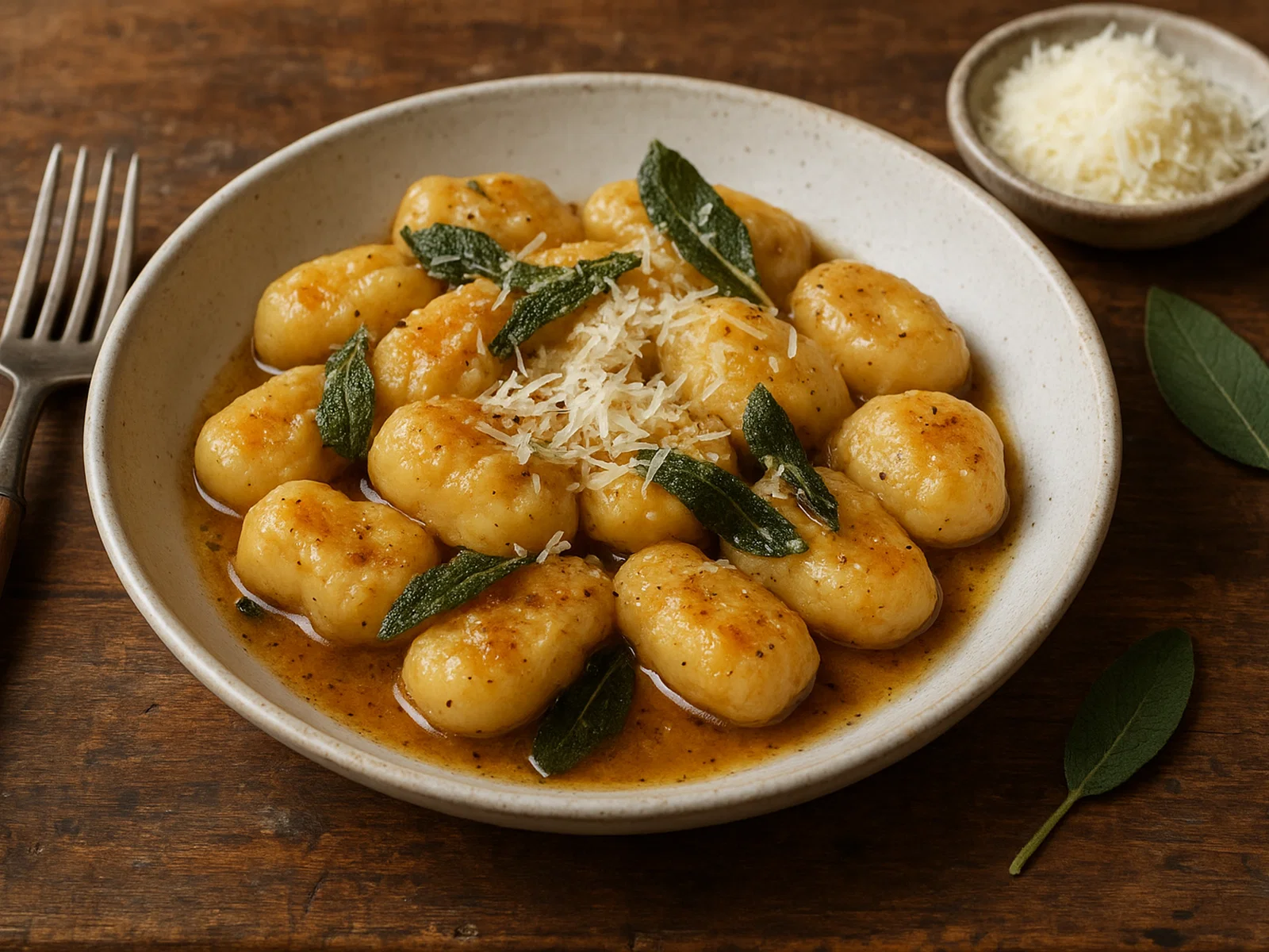 Pastinaken-Gnocchi mit Salbeibutter und Parmesan
