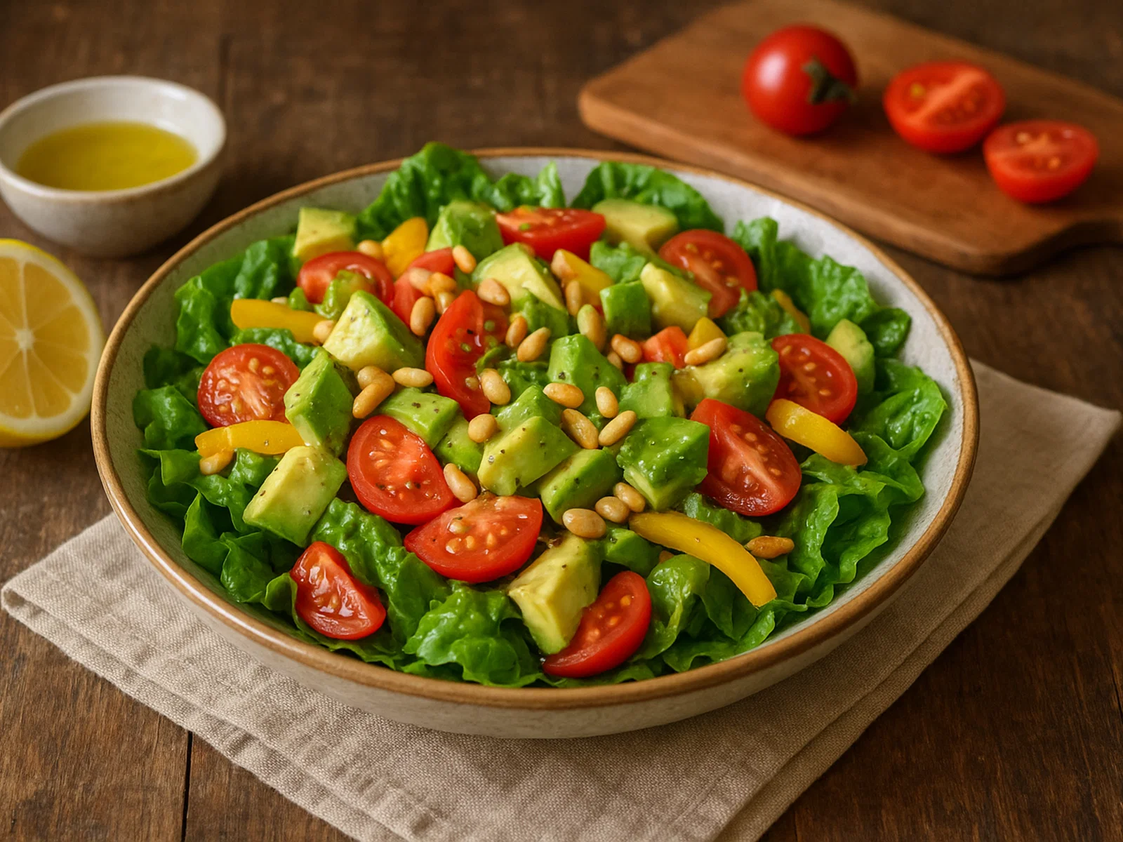 Norfolk-Island-Pinienkernsalat mit Zitronen-Dressing